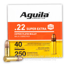 Bulk 22 LR Ammo For Sale - 40 Grain CPRN Ammunition in Stock by Aguila Super Extra - 2000 Rounds