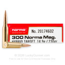 300 Norma Mag - 230 Grain HPBT - Norma Match - 20 Rounds