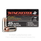 45 ACP - 230 Grain JHP - Winchester Supreme Elite- 20 Rounds