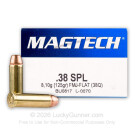 38 Special - 125 Grain FMJ Flat  - Magtech - 50 Rounds