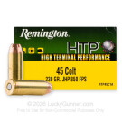 45 Long Colt - 230 Grain JHP - Remington HTP - 20 Rounds