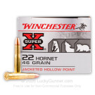 22 Hornet - 46 Grain JHP - Winchester Super-X - 50 Rounds