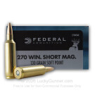 270 WSM - 130 gr SP - Federal Power Shok - 20 Rounds