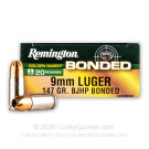 9mm - 147 Grain BJHP - Remington Golden Saber Bonded - 20 Rounds