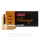 32 ACP - 71 Grain FMJ - PMC - 50 Rounds