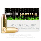 45 Long Colt - 165 Grain JHP - Corbon - 20 Rounds