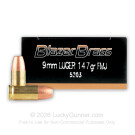 9mm - 147 Grain FMJ - Blazer Brass - 1000 Rounds