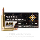 223 Rem - 77 Grain HPBT MatchKing - Fiocchi Hyperformance SBR Enhanced - 200 Rounds