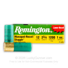 12 Gauge - 2-3/4" 1 oz. HP Rifled Slug - Remington Slugger Managed-Recoil - 5 Rounds