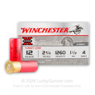 12 Gauge - 2-3/4" 1-1/2oz. #4 Shot - Winchester Super-X Turkey- 10 Rounds