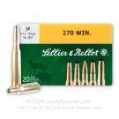 270 - 150 Grain SP - Sellier & Bellot - 20 Rounds