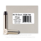45-70 Government - 430 Grain Long Flat Nose Hard Cast Gas Check - Underwood - 20 Rounds