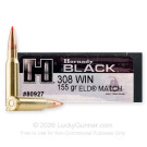 308 - 155 Grain ELD Match - Hornady BLACK - 20 Rounds