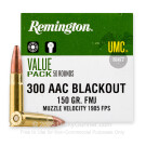 300 AAC Blackout - 150 Grain FMJ - Remington UMC - 50 Rounds