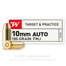 10mm Auto - 180 Grain FMJ - Winchester USA - 500 Rounds