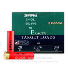 28 Gauge - 2-3/4" 3/4oz. #8 Shot - Fiocchi - 250 Rounds