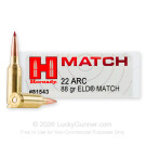 22 ARC - 88 Grain ELD Match - Hornady Match - 20 Rounds