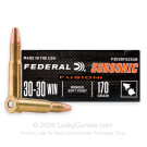 30-30 - 170 Grain Bonded SP - Federal Fusion Subsonic - 200 Rounds
