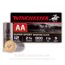 12 Ga - 2-3/4" #9  - 1 1/8 oz - AA Sporting Clay - Winchester - 25 Rounds