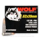 7.62x39 - 122 gr FMJ - WOLF - 20 Rounds 