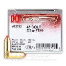 45 Long Colt - 225 Grain JHP FTX - Hornady LEVERevolution - 20 Rounds