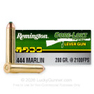 444 Marlin - 280 Grain Polymer Tip - Remington Core-Lokt Tipped Lever Gun - 20 Rounds