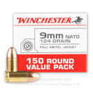9mm - 124 Grain FMJ Nato - Winchester - 150 Rounds