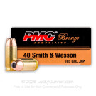 40 S&W - 165 Grain JHP - PMC - 1000 Rounds