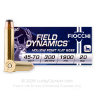 45-70 Government - 300 Grain JHC - Fiocchi - 20 Rounds