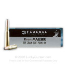 7mm Mauser - 175 Grain SPRN - Federal Power-Shok - 20 rounds