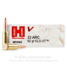 22 ARC - 62 Grain ELD-VT - Hornady V-Match - 20 Rounds