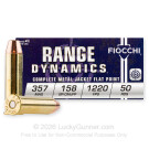 357 Mag - 158 Grain CMJFP - Fiocchi - 50 Rounds