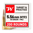 5.56x45 - 55 Grain FMJ - Winchester USA - 200 Rounds