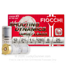 12 Gauge - 2-3/4" 1-1/8oz. #8 Shot - Fiocchi Shooting Dynamics - 250 Rounds