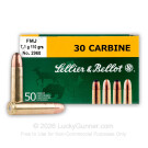 30 Carbine - 110 Grain FMJ - Sellier & Bellot - 1000 Rounds