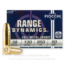 38 Special - 130 Grain FMJ - Fiocchi - 50 Rounds