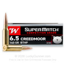 6.5 Creedmoor - 140 Grain HPBT - Winchester Super Match - 20 Rounds