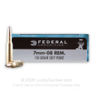 7mm-08 Rem - 150 Grain Soft Point - Federal Power-Shok - 20 Rounds