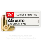 45 ACP - 230 Grain FMJ - Winchester USA - 50 Rounds