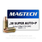 38 Super - +P 130 Grain FMJ - Magtech - 50 Rounds
