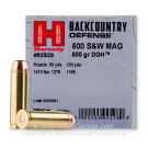 500 S&W Magnum - 500 Grain DGH - Hornady Backcountry Defense - 20 Rounds