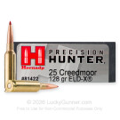 25 Creedmoor - 128 Grain ELD-X - Hornady Precision Hunter - 20 Rounds