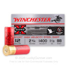 12 Gauge - 2-3/4" 1-1/8 oz BB Steel Shot - Winchester Super-X - 25 Rounds