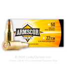 22 TCM - 40 Grain JHP - Armscor USA - 50 Rounds