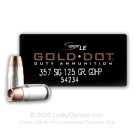 357 Sig - 125 gr HP - Speer Gold Dot - 50 Rounds