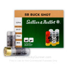 12 Gauge - 2-3/4" #4 Buck - 21 Pellets - Sellier & Bellot - 10 Rounds