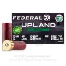 12 Gauge - 2-3/4" 1oz. #7.5 Shot - Federal Upland Steel - 25 Rounds