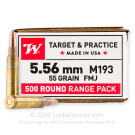 5.56x45 - 55 Grain FMJ - Winchester USA - 1000 Rounds