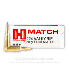 224 Valkyrie - 88 Grain ELD Match - Hornady - 20 Rounds