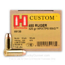 480 Ruger  - 325 gr JHP - XTP - Hornady - 20 Rounds